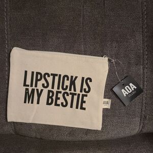 lipstick is‎ my bestie makeup bag pouch